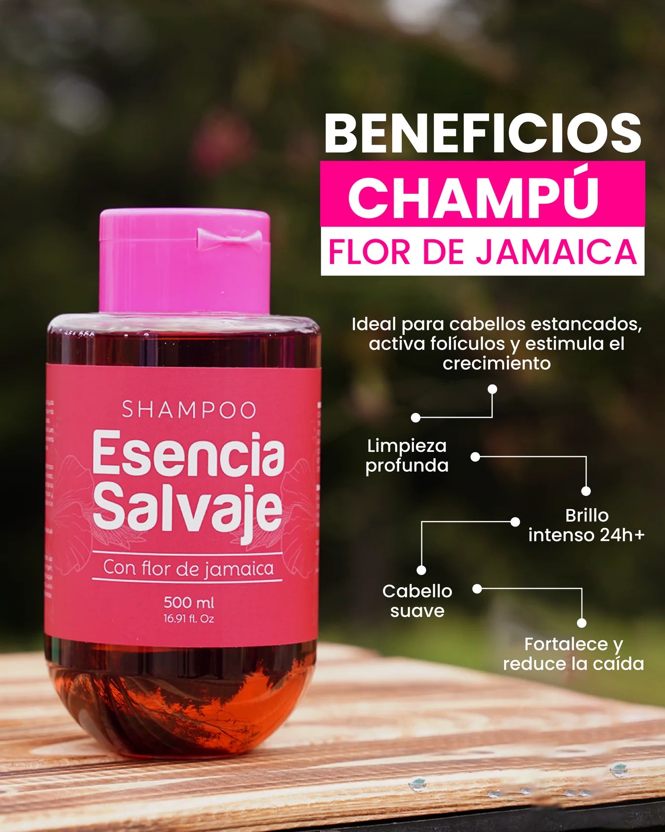 Esencia Salvaje Hibiscus Flower Shampoo